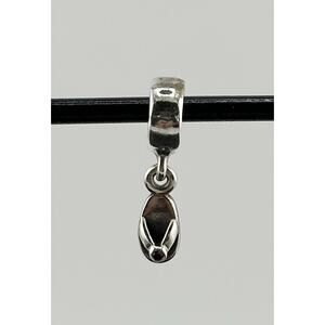 Pandora Flip Flop Dangle Charm Bead w/ Pink CZ Stone Retired #790428CZK 925 ALE